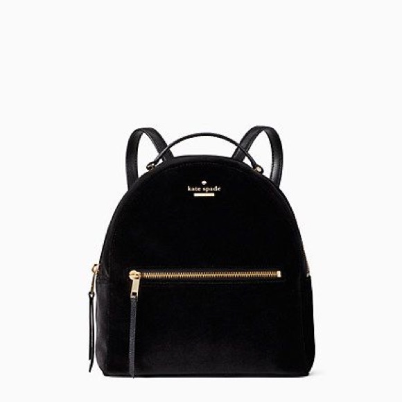 kate spade Bags New Kate Spade Black Velvet Mini Backpack Poshmark